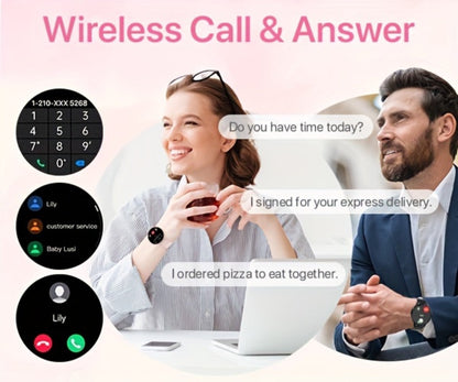 Smartwatch Voice Assistant for Women 1.39" Full Touch – Siri & Google, Wireless Calling, 100+ Sport Modes, Fitness Tracker, Weather