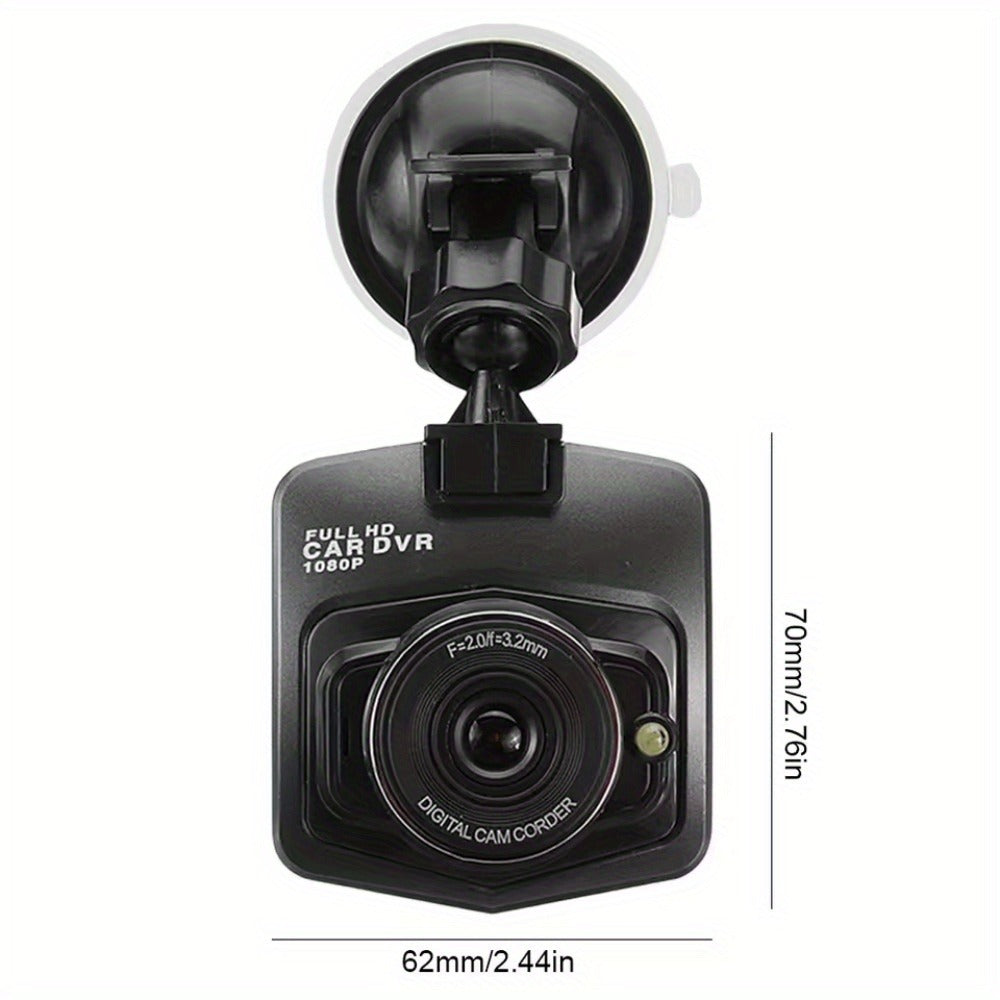 1080P Dash Cam for Cars – 2.2" LCD Display, Continuous Loop Recording, 24/7 Parking Surveillance, Motion Detection, No Battery Required