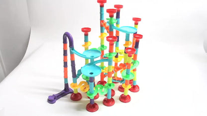 Marble Run Set Building Blocks for Kids 112/147pcs with Glass Marbles with the Listed Color, Size or Set Options for Everyday Use
