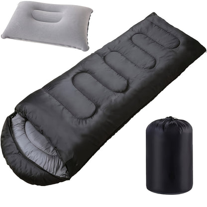 Lightweight Sleeping Bag for Backpacking Camping Hiking – 68°F Warm Weather Rating, Compression Bag Included