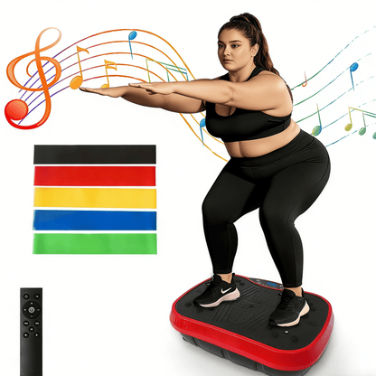 Vibration Plate Exercise Machine 120 Speed Levels – 5 Resistance Bands, LCD Display, Remote Control, 3 Workout Programs