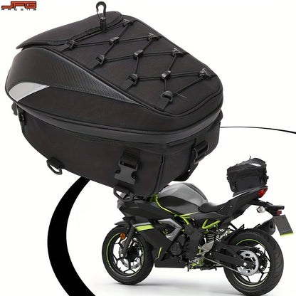 Motorcycle Backpack Helmet Bag – JFG RACING Motorbike Tail Bag with Adjustable Strap for Outdoor Camping, Travel & Luggage Storage