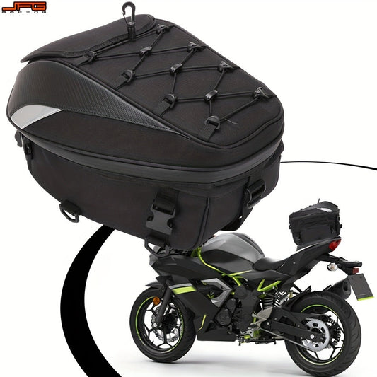 Motorcycle Backpack Helmet Bag – JFG RACING Motorbike Tail Bag with Adjustable Strap for Outdoor Camping, Travel & Luggage Storage