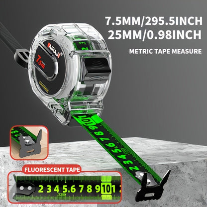 Steel Tape Measure Heavy Duty Fluorescent Anti-Drop Durable Measuring Tape 5M 7M 10M with Wide Blade for Home Construction Woodworking DIY