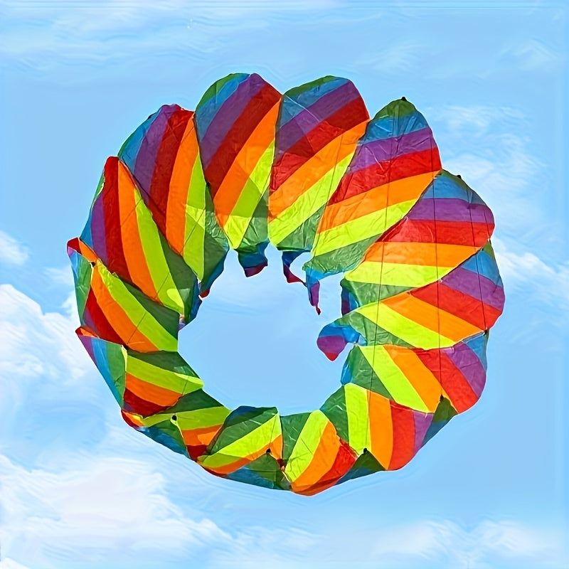 Rotating Lotus Tail Kite 3D Flower Basket Iridescent Kite for Kids Adults with the Listed Color, Size or Set Options for Everyday Use