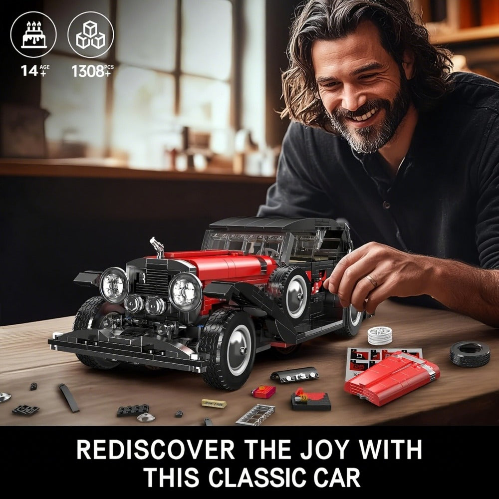Mould King 10114 Vintage Classic Car Building Blocks Set 1308 Pcs with the Listed Color, Size or Set Options for Everyday Use