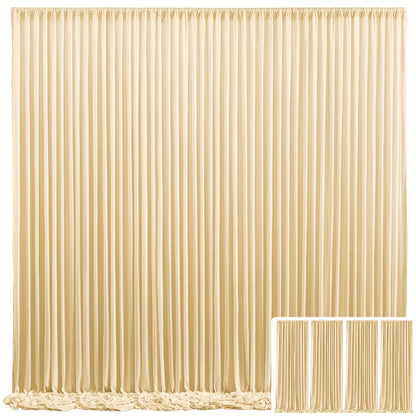 Backdrop Curtains 4 Pack 59x118 Inch, Wrinkle-Resistant Non-Transparent Party Decoration Fabric with Pole Pocket