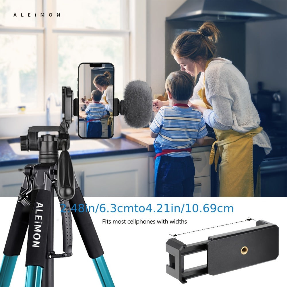 Camera Tripod 74 Inch Aluminum Alloy with Dual Quick Release Plate, Phone Clip & Carrying Bag, Professional Stand for DSLR