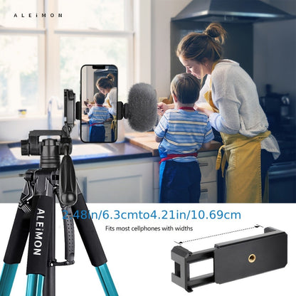 Camera Tripod 74 Inch Aluminum Alloy with Dual Quick Release Plate, Phone Clip & Carrying Bag, Professional Stand for DSLR