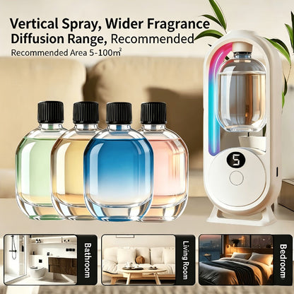 Aromatherapy Oil 4-Bottle Floral Set or Diffuser with 5-Oil Option, 4.06oz Bottles for Home Fragrance