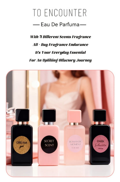 Perfume Gift Set Aroma Allure Four 20ml Eau de Parfum Sprays in Black Rose Windowed Box for Women