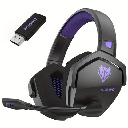 2.4GHz Wireless Gaming Earphones NUBWO G06, 7.1 Surround Sound, 23ms Ultra-Low Latency, 100H Battery