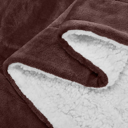 480GSM Sherpa Fleece Blanket, Double-Sided Heavy Throw for Couch, Bed & Travel, Reversible All Season