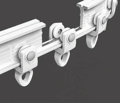 Flexible Curtain Rail Track, Bendable PVC Ceiling Mount Curtain Rod for Bay Window, Bathroom & Home Decor