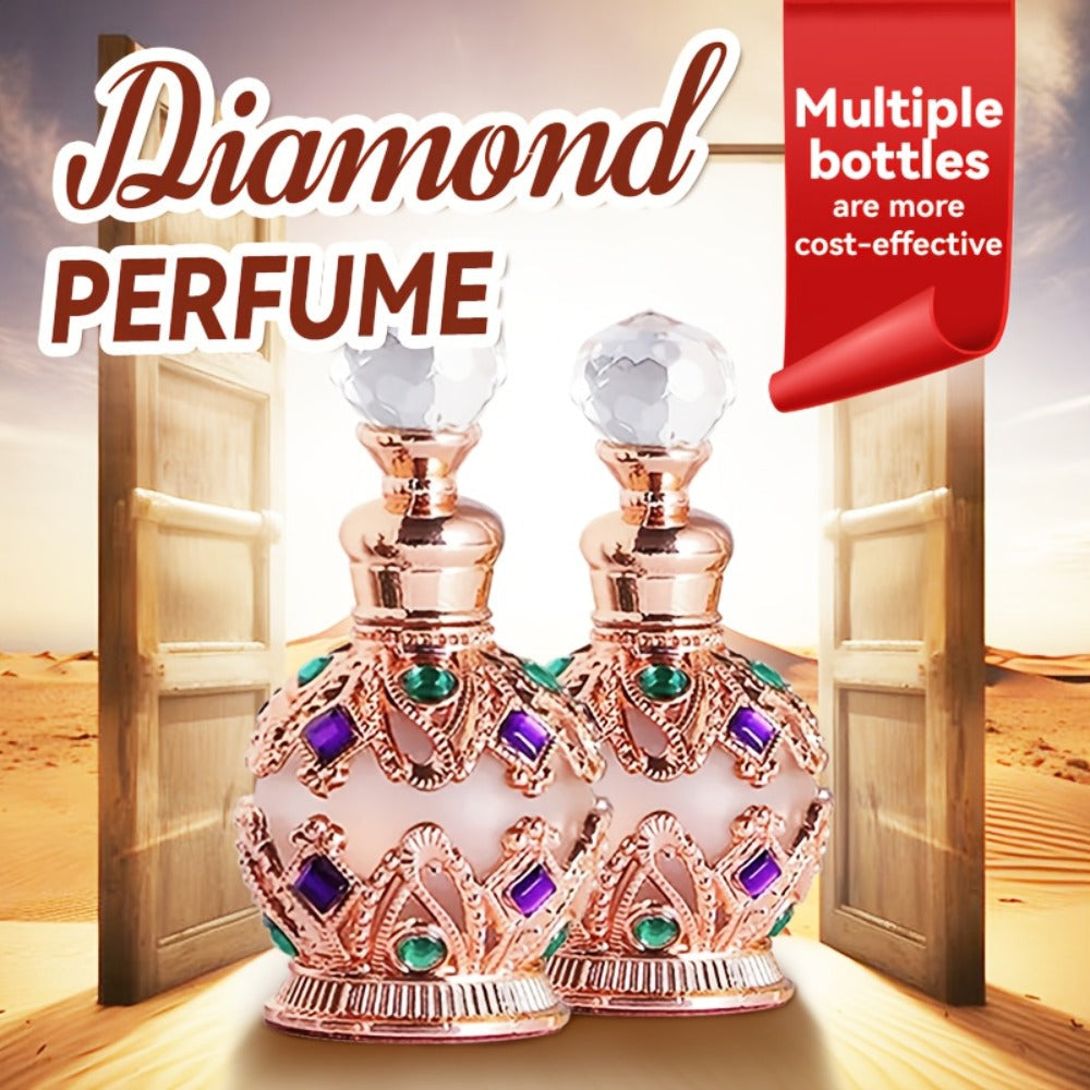 Arabian Perfume for Women Diamond Bottle EDT, Ocean Flower Vanilla Musk Fragrance Spray, Diamonds Woody & Diamond Crown Styles