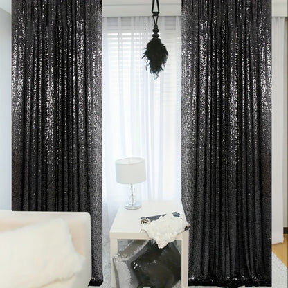 Sequin Backdrop Curtain for Party Wedding – 4x8ft Shimmering Glitter Curtain for Birthday Photo Booth Stage Decoration, Easy Hang