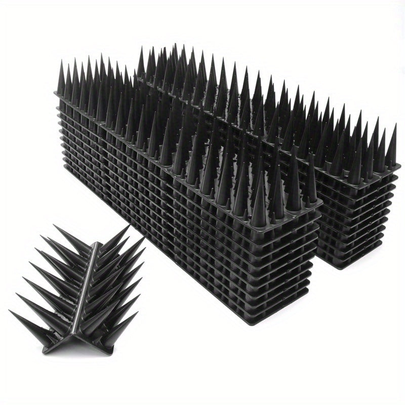 Bird Spikes, 4 Row Fence Balcony Window Sill Ledge for Garden, Yard and Pest Management, with the Listed Configuration