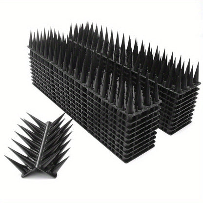 Bird Spikes, 4 Row Fence Balcony Window Sill Ledge for Garden, Yard and Pest Management, with the Listed Configuration