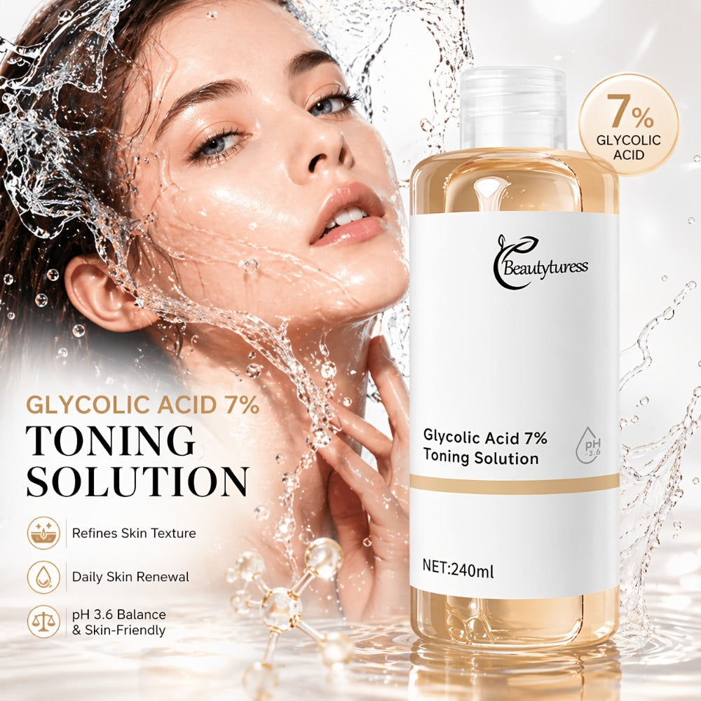 Glycolic Acid Serum with Alpha-Arbutin & Damascus Rose Water, & Smoothing Face Serum for Sensitive Skin