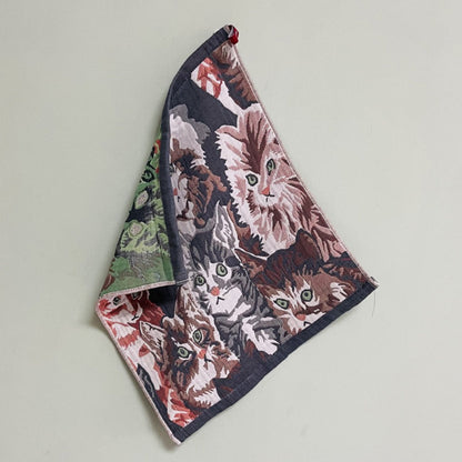 Floral Cotton Face Towels 2pcs, Wash Cloths for Home, Hotel & Spa, 14.37x15.75 In for Entryways, Bedrooms and Living Spaces