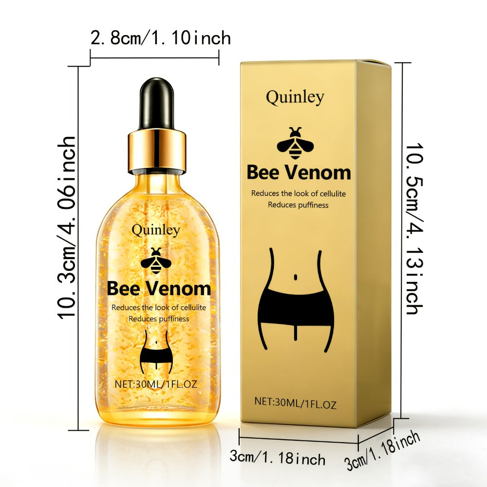 Bee Venom Body Oil 30ml Tightening Massage Oil with Honey Rosemary Extract for Waist Arms Legs Belly Nourishing Body Contouring Hot Oil