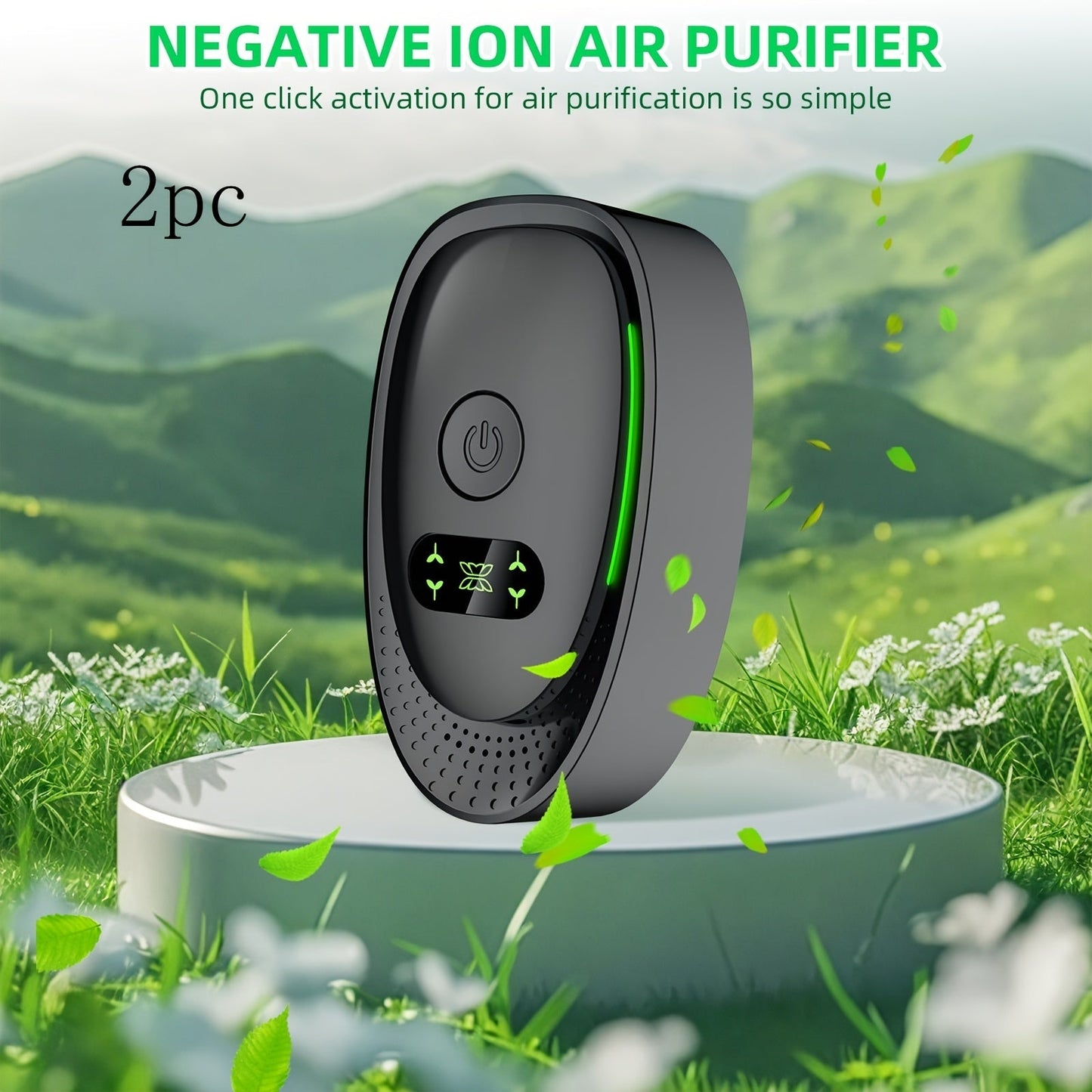 Portable Ozone Air Purifier & Sanitizer, Formaldehyde, Smoke & Dust Eliminator for Home, Office, Car & Bedroom