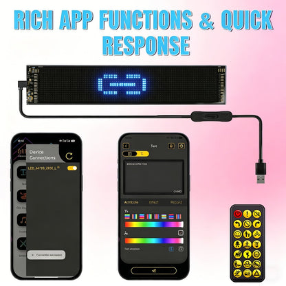 LED Scrolling Sign App Controlled Flexible LED Matrix Display Panel Programmable Animated for Entryways, Bedrooms and Living Spaces