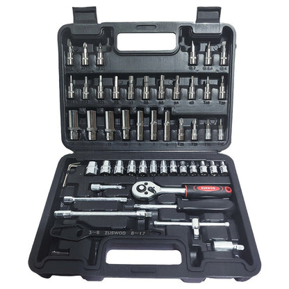 Impact Socket Set in 53, 54, 194 or 518-Piece Options with 3/8-Inch Drive, Metric and Imperial Sizes for Car Repair and DIY