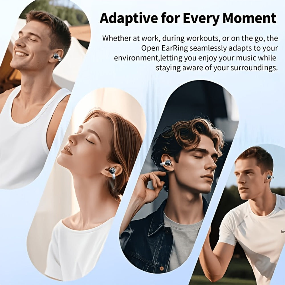 Open-Ear Clip Earphones Bluetooth 5.4 Wireless Earbuds for Glasses Wearers Small Ears Low Latency for an Everyday Personal Care Routine