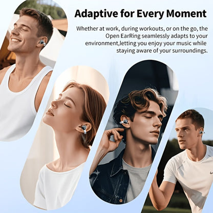 Open-Ear Clip Earphones Bluetooth 5.4 Wireless Earbuds for Glasses Wearers Small Ears Low Latency for an Everyday Personal Care Routine