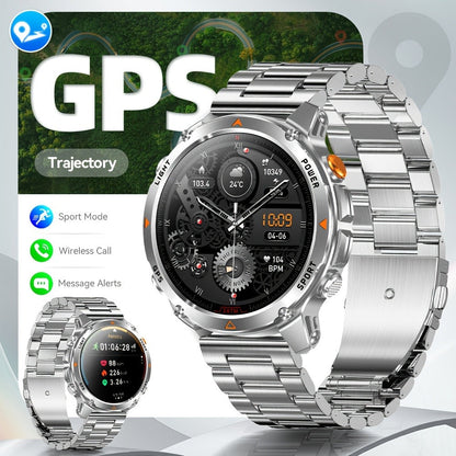 Smart Watch 1.46-Inch Round GPS Display with 3ATM Rating, Wireless Calling and Eight Strap Styles