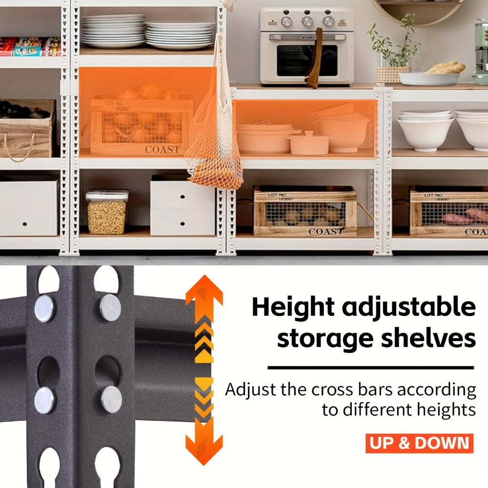 5-Tier Garage Shelving Unit Adjustable Storage Shelves 72"/60"H x 35.5"W x 16"D for Garage, Closet & Pantry Organization