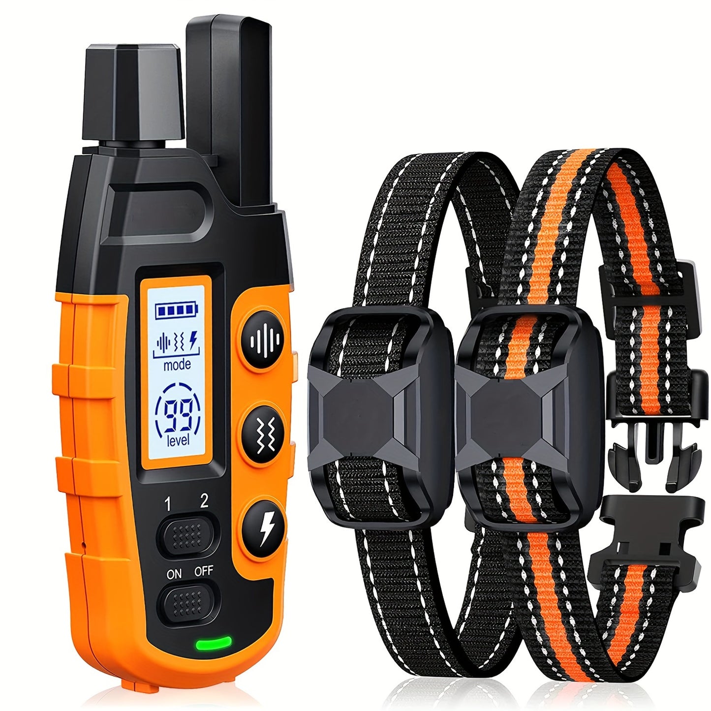 4000ft Dog Training Collar with Remote – 99-Level Static, 16-Level Vibration & 8-Level Beep | Rechargeable E-Collar for Small to Large Dogs