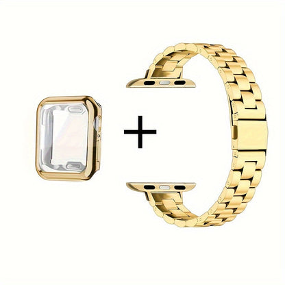 Slim Waist Apple Watch Steel Band & Half Shell Case 3-Piece Set for an Everyday Personal Care Routine