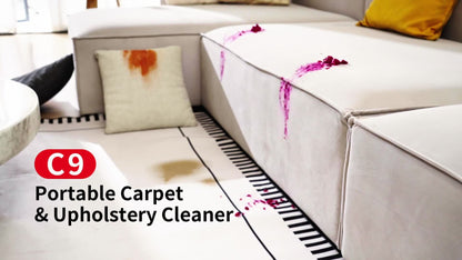 Portable Spot Cleaner for Carpet & Upholstery, Dual Brush Power Suction Stain Remover with Multifunctional Tools