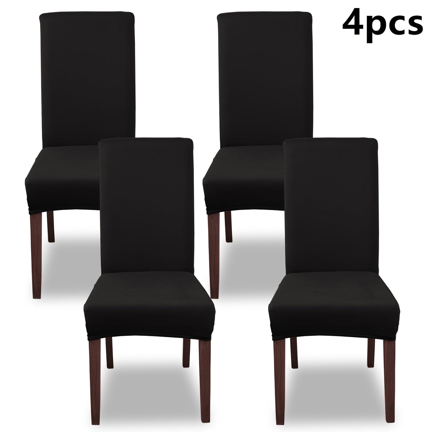 Chair Cover Set of 4 or 6 Stretch Milk-Fiber Dining Slipcovers in Eight Available Color Choices
