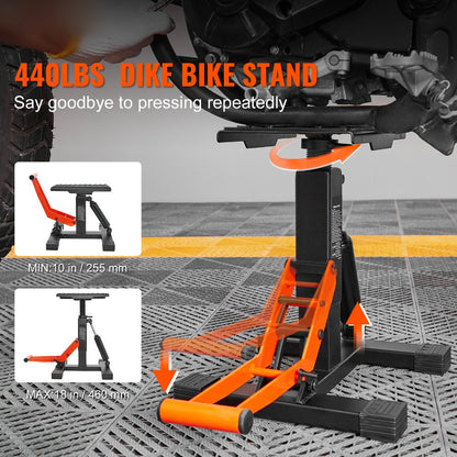 Hydraulic Motorcycle Lift Table 440 LBS Capacity Adjustable Height Repair Stand for Dirt Bike Pit Bike ATV