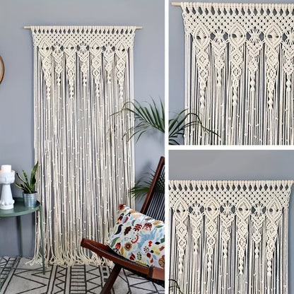 Bohemian Tapestry Wall Hanging – Large Boho Woven Wall Decor with Boho-Chic Patterns, Vertical Macrame Style Tapestry for Bedroom Living