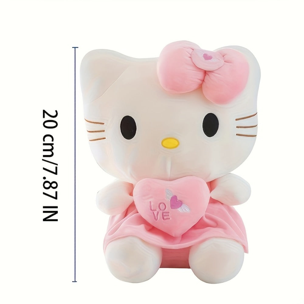 Hello Kitty Heart Plush Doll Kawaii Sanrio Stuffed Animal Cuddly Toy Gift with the Listed Color, Size or Set Options for Everyday Use