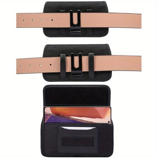 Nylon Phone Belt Clip Holster Pouch with Card Slot & Carabiner Hook - Horizontal Universal Cell for an Everyday Personal Care Routine
