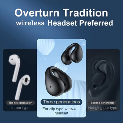 Menzluio Bone Conduction Headphones 48H Playtime HiFi Stereo Active Call Noise for Bedside Audio, Alarms and Room Entertainment