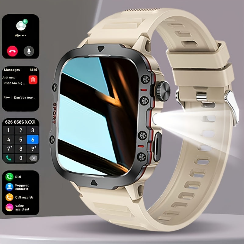 Smartwatch Men's Outdoor LED backlit touchscreen with Wireless Calling & LED Display, USB Charging, Multiple Sport Modes, Heart Rate