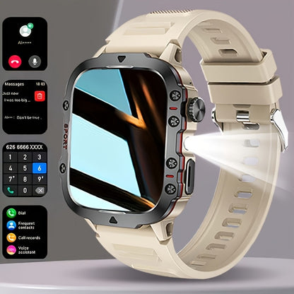 Smartwatch Men's Outdoor LED backlit touchscreen with Wireless Calling & LED Display, USB Charging, Multiple Sport Modes, Heart Rate