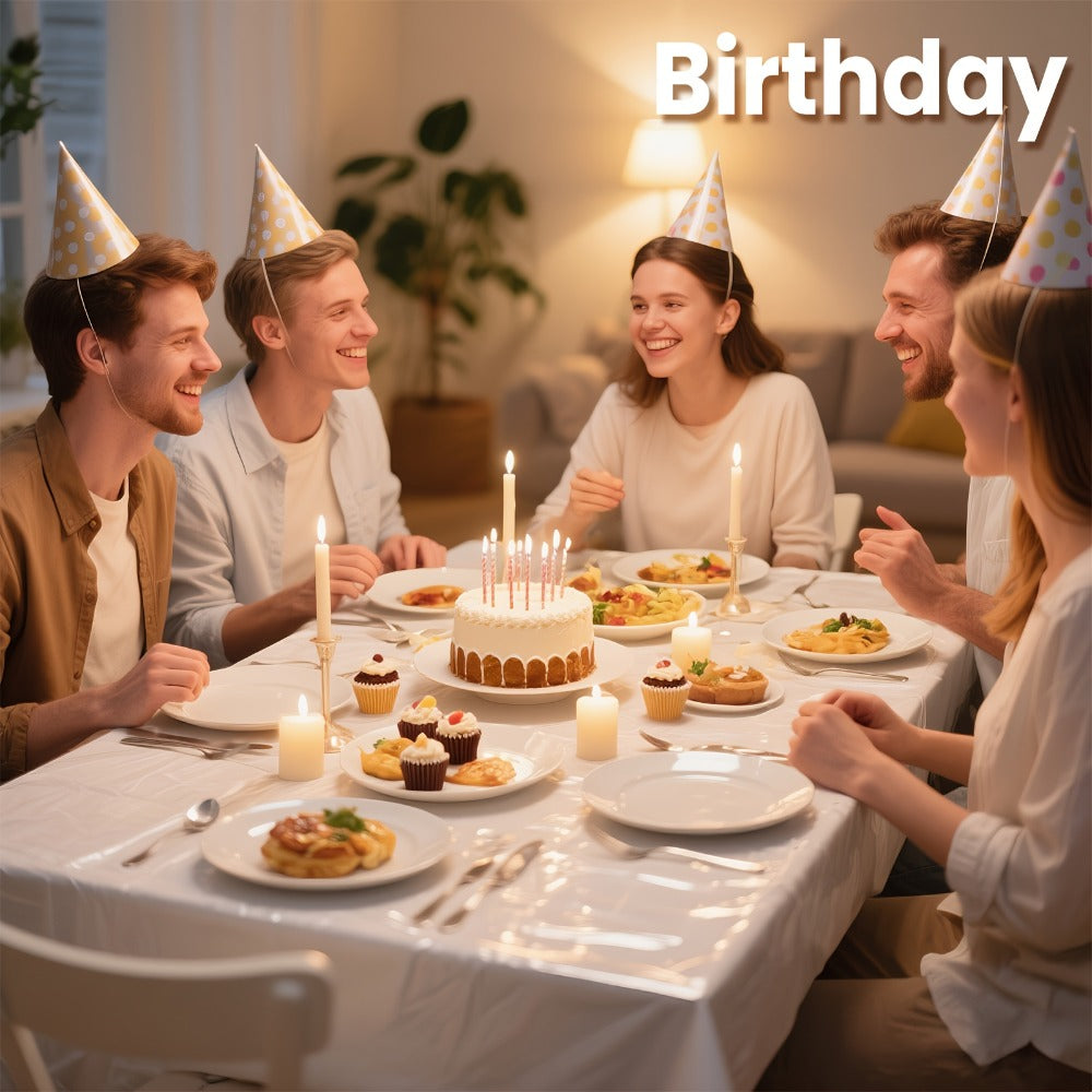 Disposable Plastic Tablecloths 18/36 Pack 54x108 Inch – Leakproof Sturdy White Table Cover for Party Picnic Wedding Birthday Banquet Outdoor