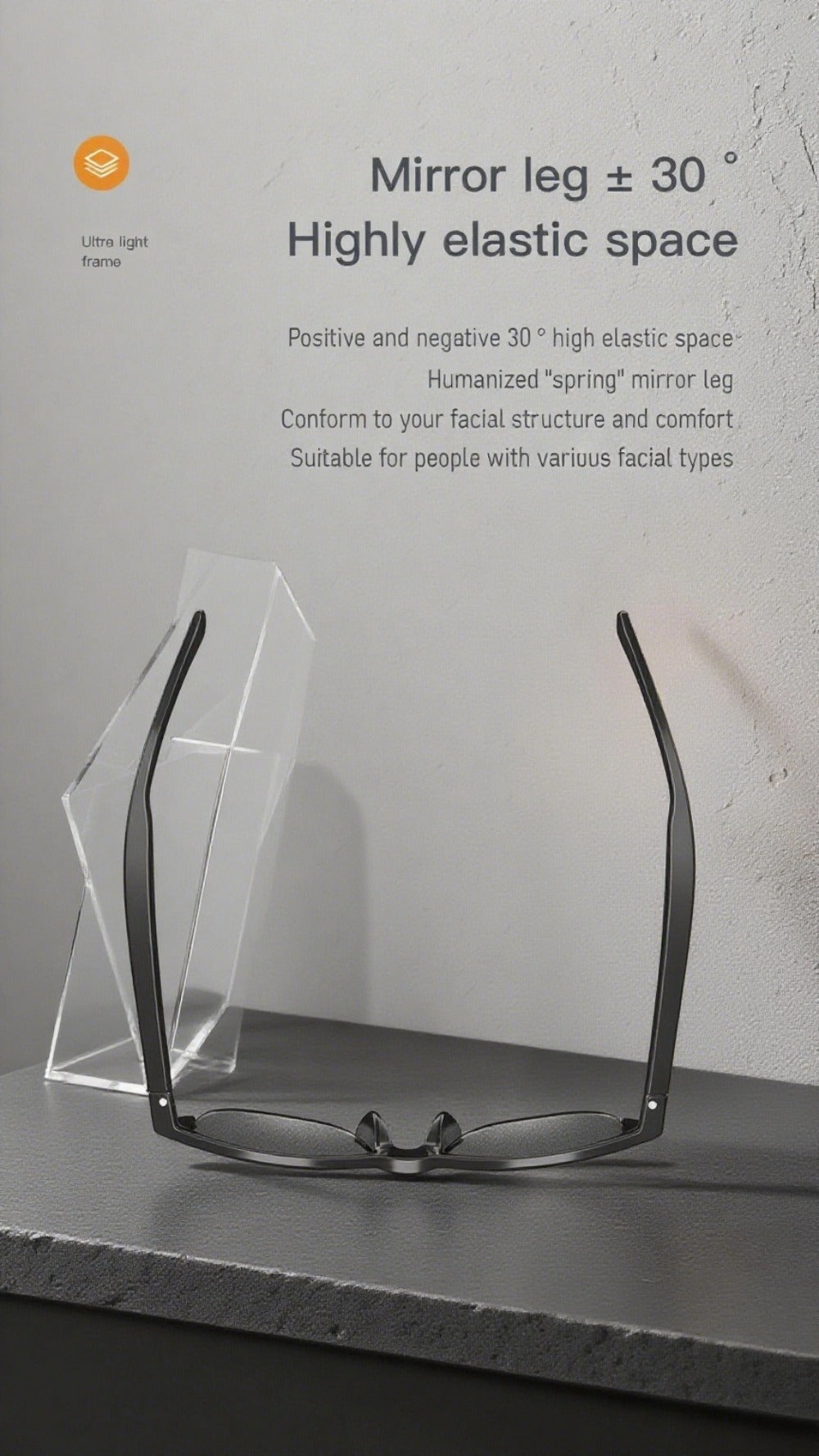 Smart Audio Glasses Open Ear Wireless HD Immersive Sound for Bedside Audio, Alarms and Room Entertainment