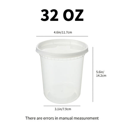 Food Storage Containers 48-Set 32 oz PP Cup and Lid Pack for Portion and Refrigerator Organization