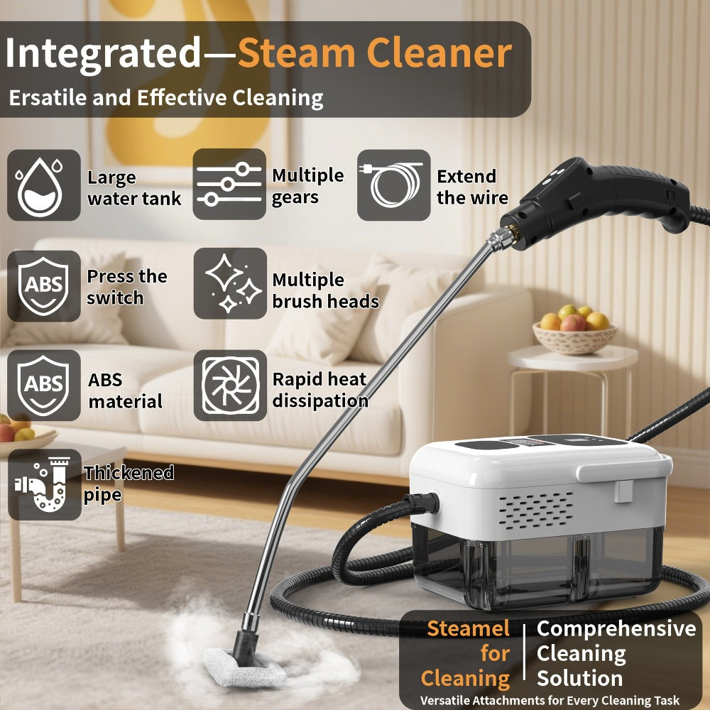 Portable Steam Cleaner High-Temperature High-Pressure Handheld Steamer for Home, Carpet, Tile & Grout Cleaning