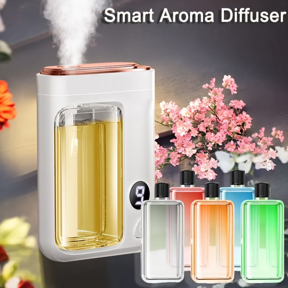 Essential Oil Aromatherapy Diffuser Set, Mini Humidifier with 7 Spray Levels, 1/4/ Timer, 5.07oz