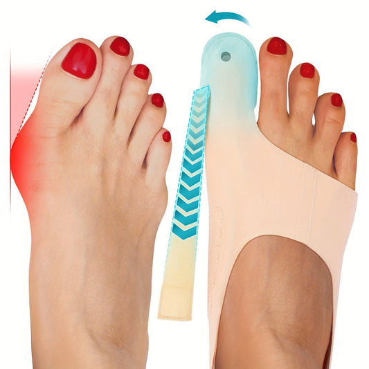 Big Toe Separator Sock Pair in Medium or Large with Adjustable Strap, Toe Loop and Low-Profile Sleeve