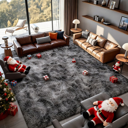 Shag Rug Fluffy Thick Area Rug - Fuzzy Tufted Plush Carpet for Bedroom & Living Room, Floor Mat in Multiple Colors & Sizes